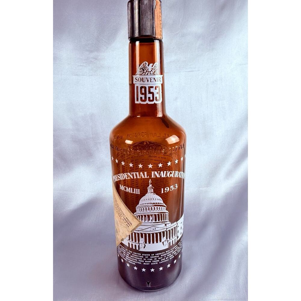 1953 Presidential INAUGURATION BOTTLE EISENHOWER OLD MR. BOSTON Souvenir History